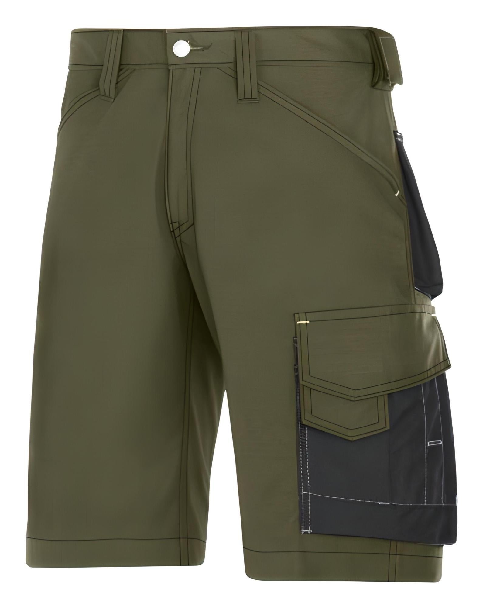 Pantaloni corti da lavoro RIP-STOP -Super leggeri - Taglia: 50, Colore:  Verde | Leroy Merlin