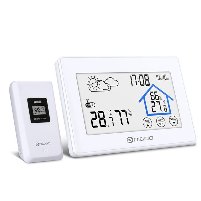 Électronique numérique LCD température humidité moniteur horloge  thermomètre hygromètre électronique intérieur maison météo prévision  horloge