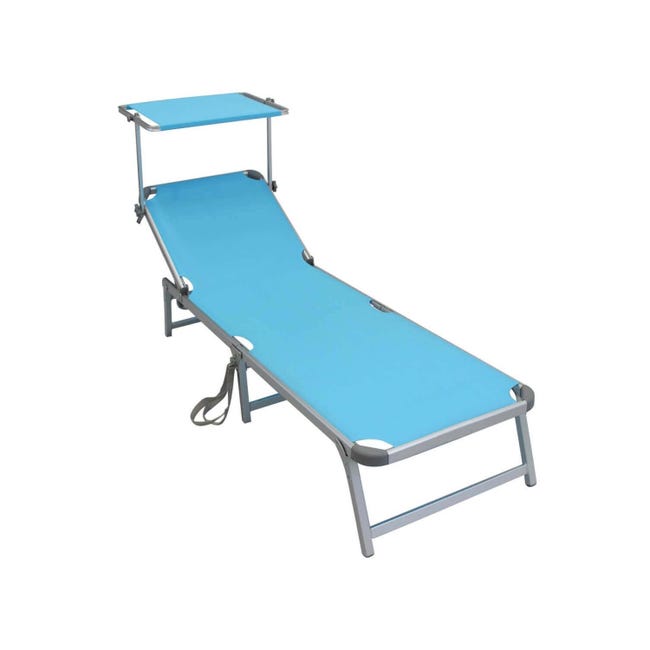 Coppia Di Lettini Prendisole Pieghevole Professionale Alluminio Tessuto Textilene Tettuccio Coppia Di Lettini Prendisole Pieghevole Professionale Alluminio Tessuto Textilene Tettuccio