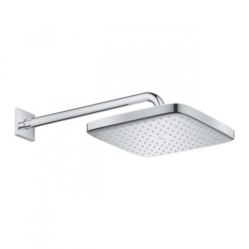 Grohe TEMPESTA 250 CUBE Ensemble douche de tête carré Ø 250 mm et bras