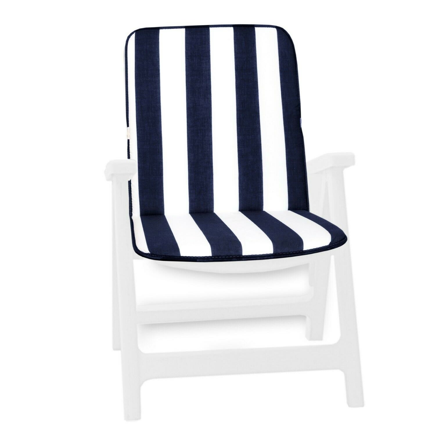Coussin à motifs gris/blanc pour chaises et fauteuils pliants