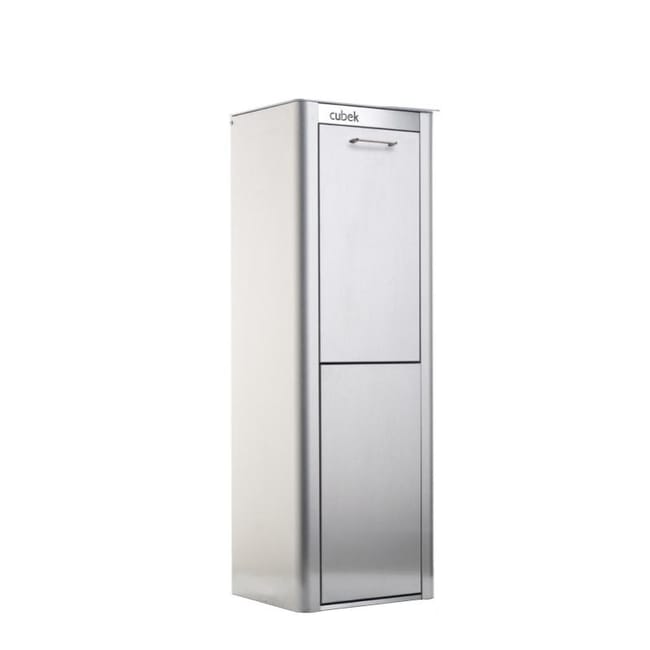 DON HIERRO Poubelle en Acier Inoxydable 2 compartiments de 20 litres CUBEK Leroy Merlin