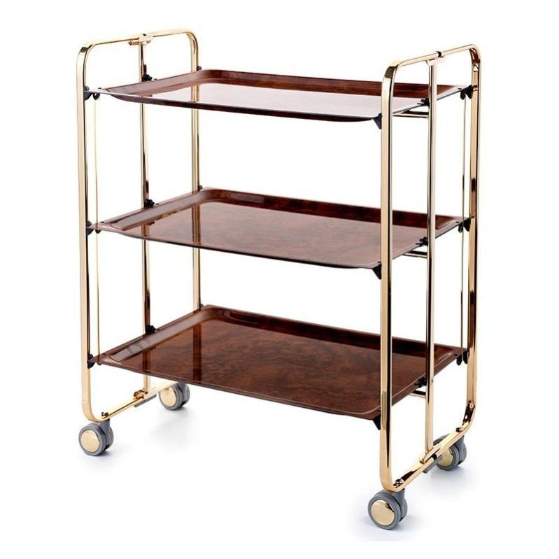 Carrello Portaoggetti in Acciaio per Bagno Cucina Parrucchiere Estetista 4 Ruote