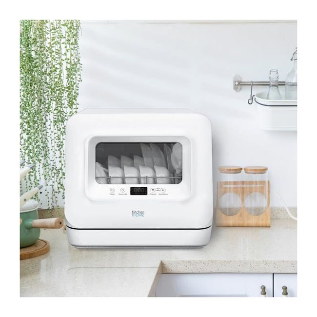 Mini lave vaisselle pose libre compact silencieux - Ecran LED - Filtre  d'eau intégré - 6 couverts - 58 dB - L 55 cm - Blanc - Cdiscount  Electroménager