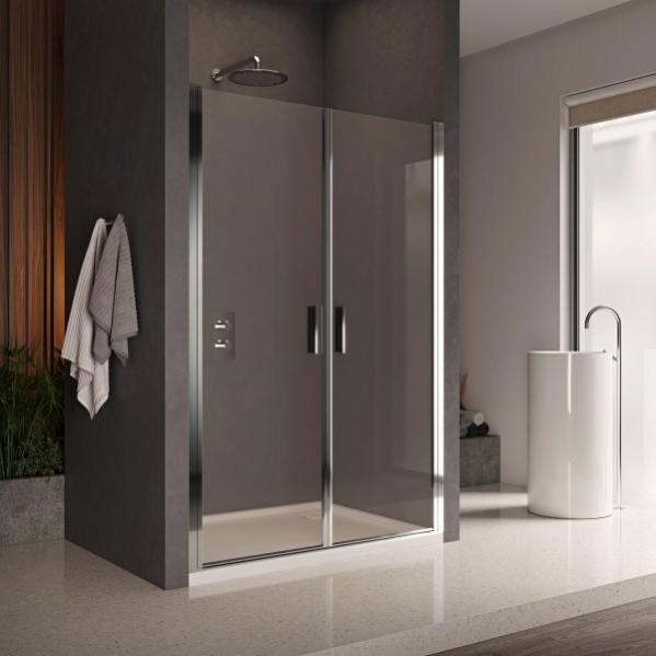 Porte De Douche Saloon Série Seychelles - Modèle NS/2P, Dimensions 86/91 X H 187 Cm