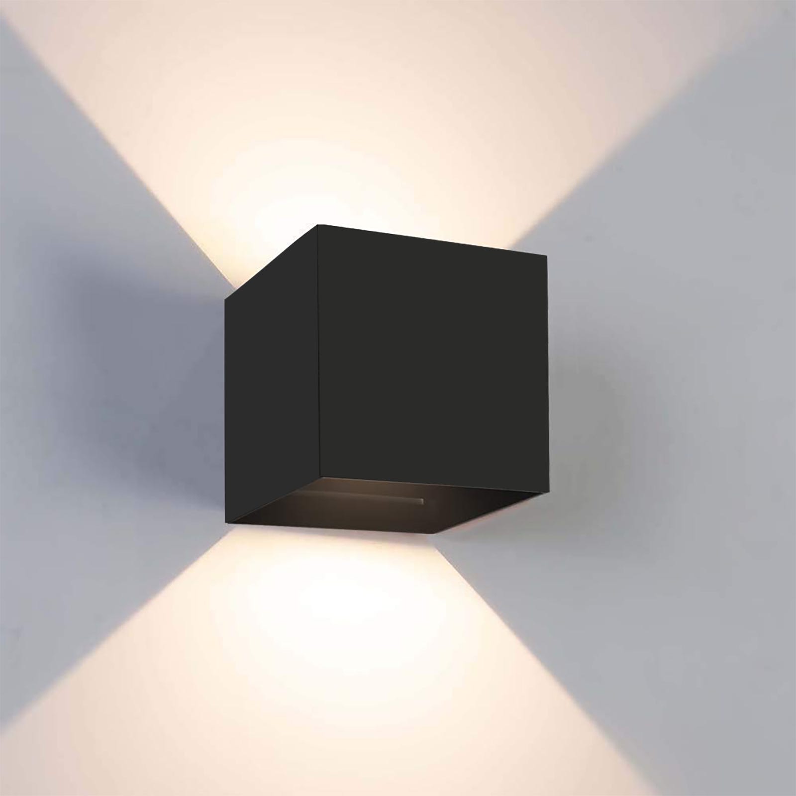 Applique murale LED pour extérieur cube lumineux 4000K blanc