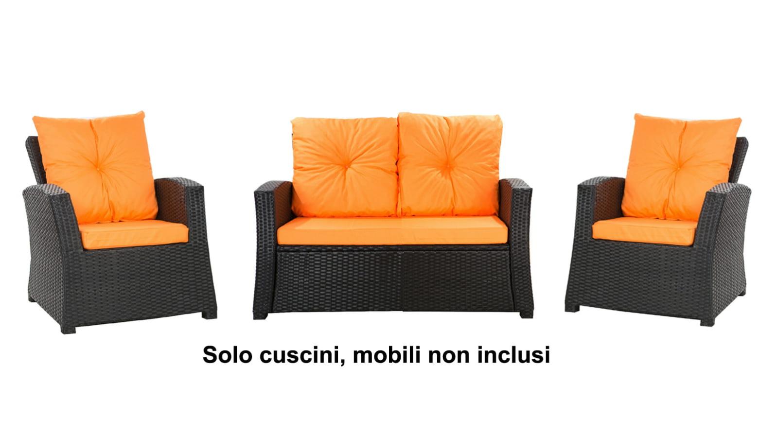 Set Cuscini Per Poltrona Da Esterno 60x55x40 Cm - Rattan, Grigio Cenere, Fodera Rimovibile - Foto 9