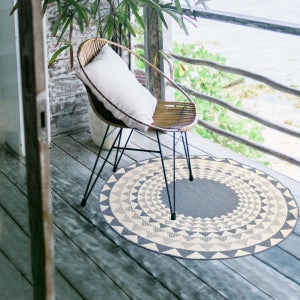 Tapis rond ø250 cm en jute, tressé main, hempy Couleur naturel Am