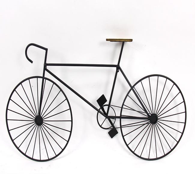 Vélo de décoration en métal et bois