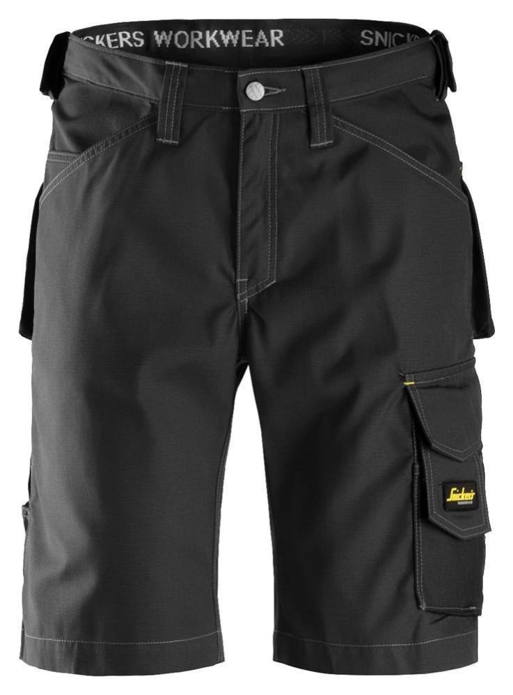 Pantaloni Da Lavoro Snickers Rip-Stop Neri, Taglia Regolare, Lunghezza 32, EN 14404