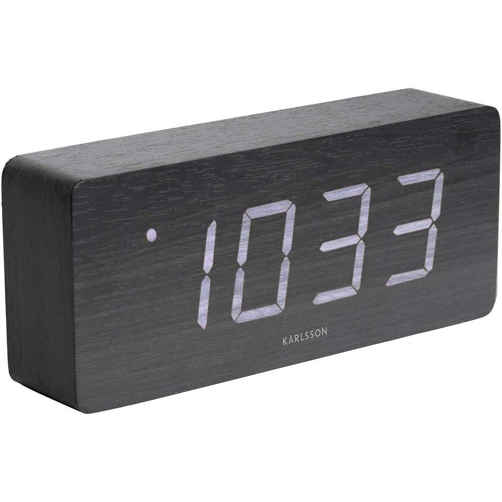 Despertador de madera con dígitos de tubo LCD