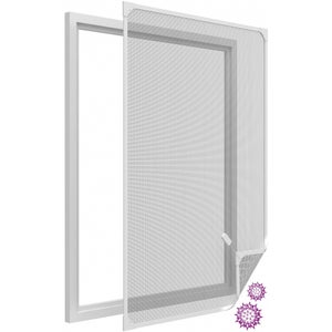 Hoberg Moustiquaire de fenêtre avec fixation magnétique innovante, Moustiquaire jusqu'à 150 x 130 cm découpable individuellement, pas de  perçage ni de vissage
