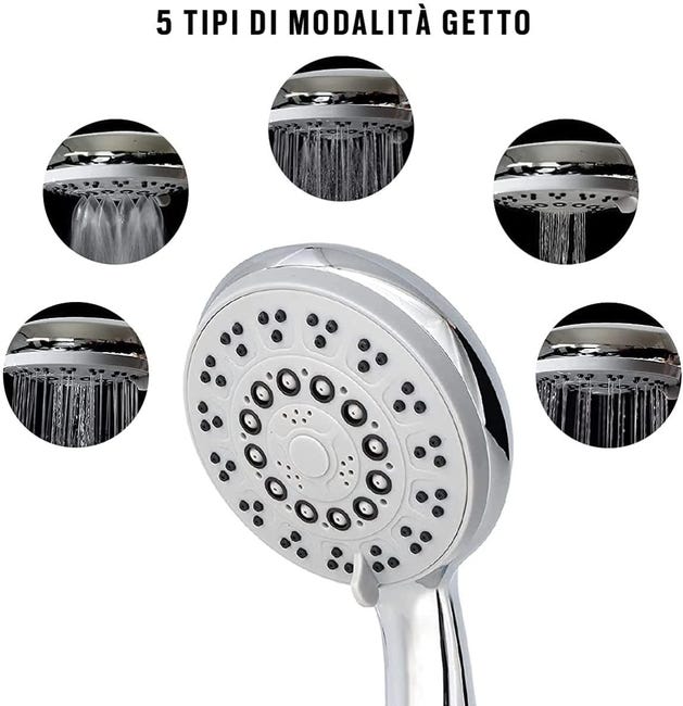 Soffione Doccia Universale, Soffione Doccia Ad Alta Pressione Soffione Doccia Regolabile A Tre Posizioni Con Tubo Flessibile Da 1 5 M E Supporto Doc 96424019 Soffione Doccia Universale, Soffione Doccia Ad Alta Pressione Soffione Doccia Regolabile A Tre Posizioni Con Tubo Flessibile Da 1 5 M E Supporto Doc 96424019