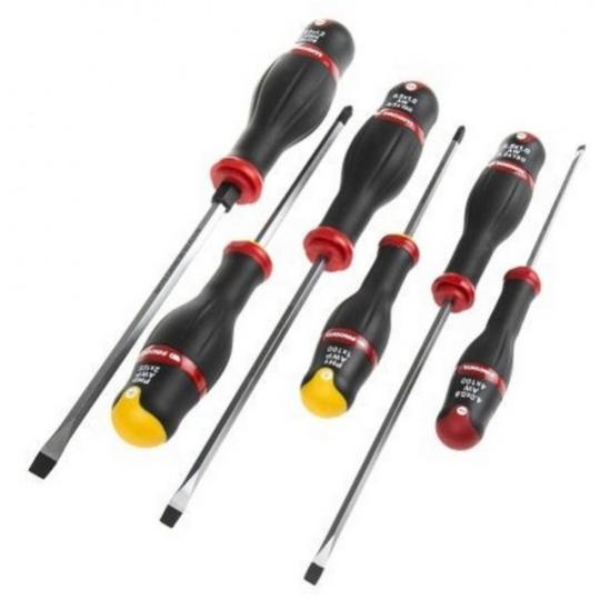 Facom Jeu De 6 Tournevis PROTWIST - Empreinte 6 Pans, Manche Soft Grip - 2.5mm à 6mm