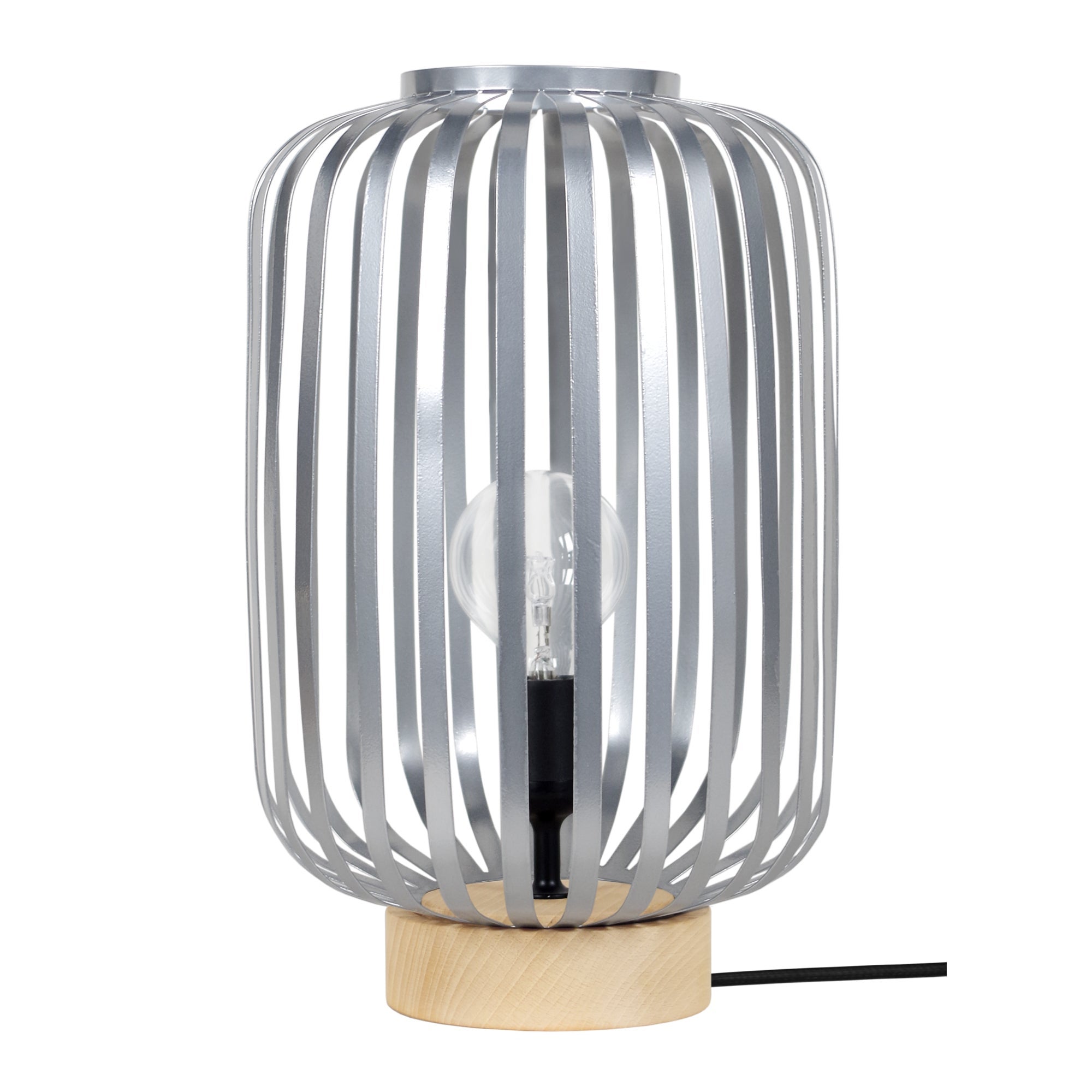 Lam. berne - lámpara de mesa redondo metal natural y aluminio