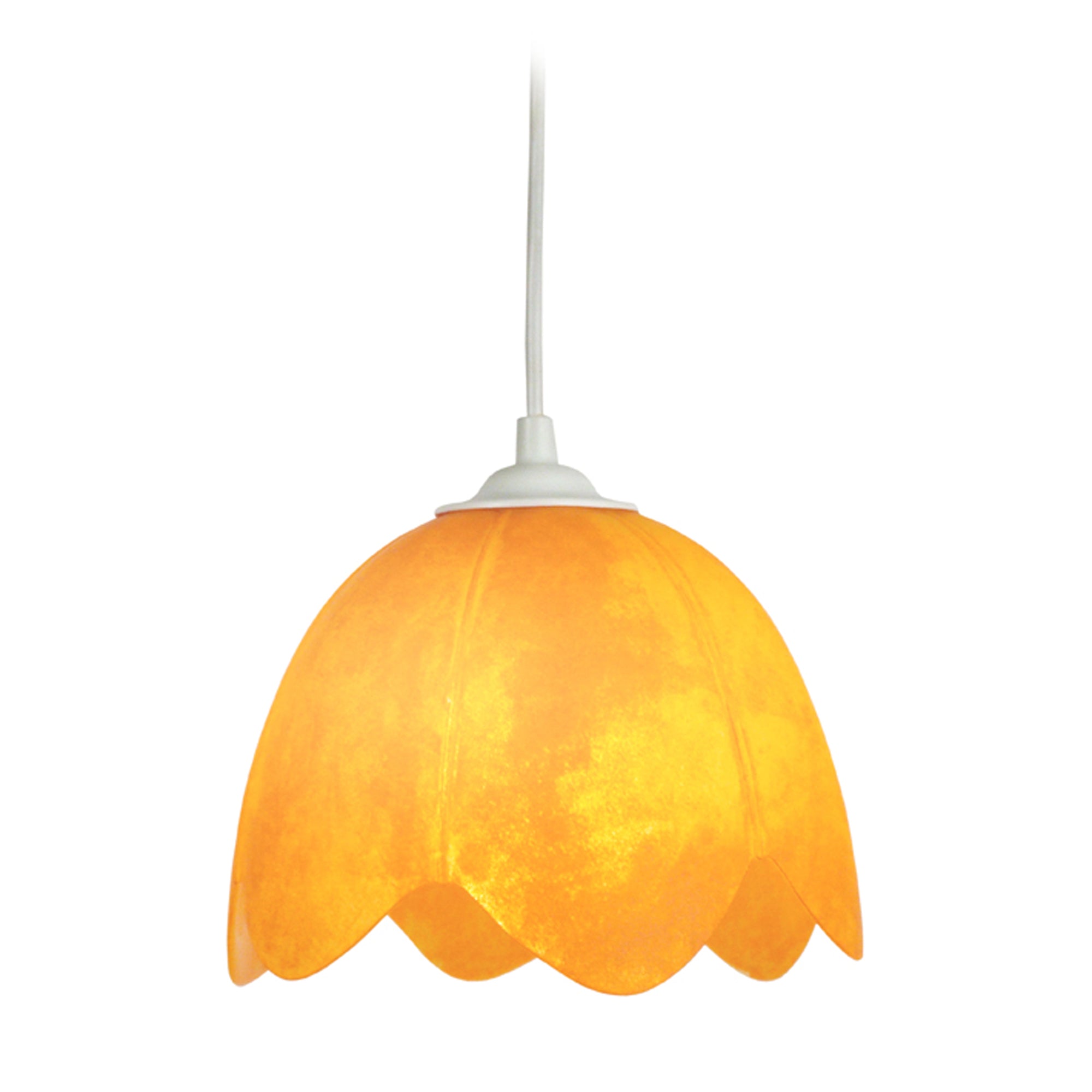 BOLÉRO Suspension dôme verre orange Leroy Merlin
