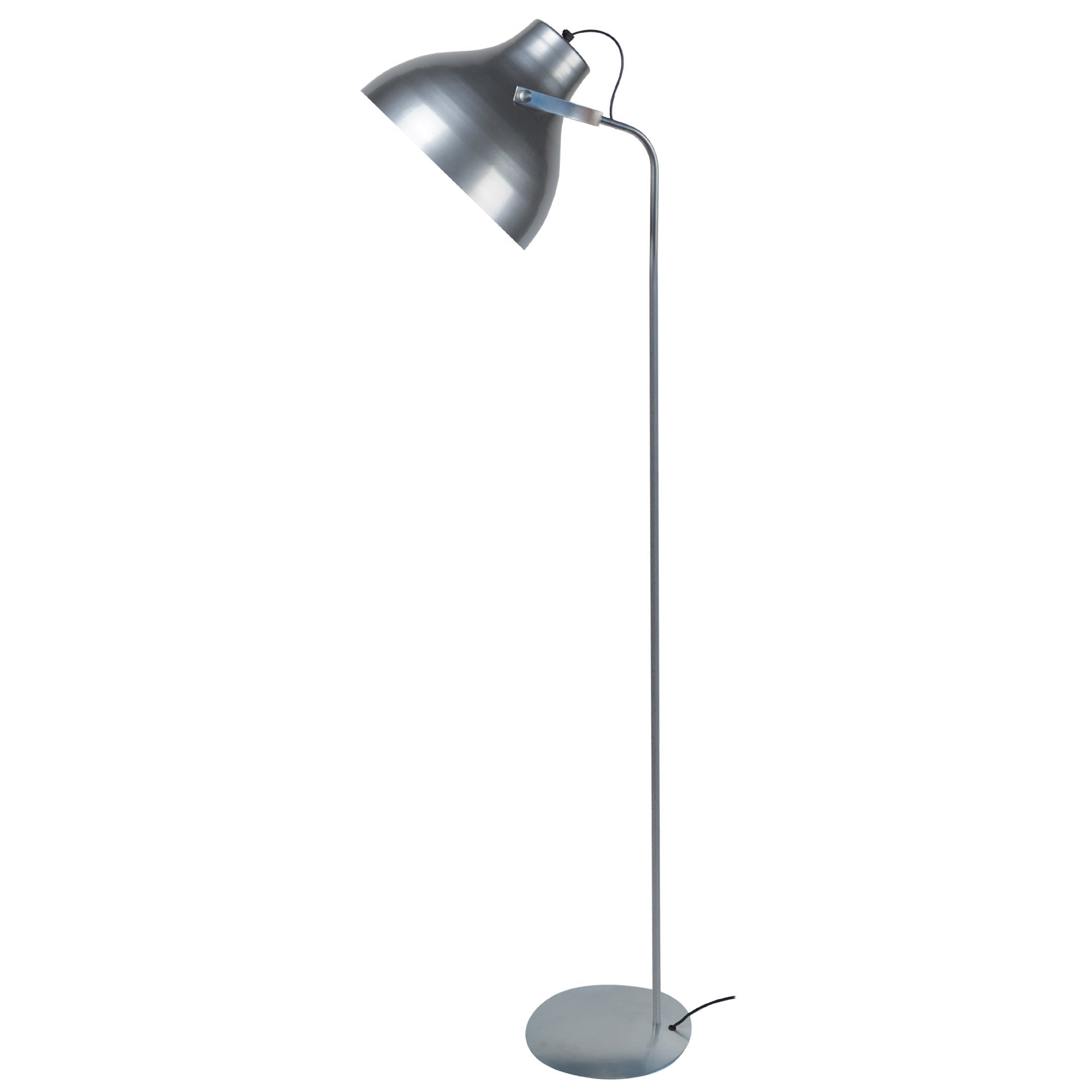Toselia - lámpara de pie de lectura redondo metal aluminio