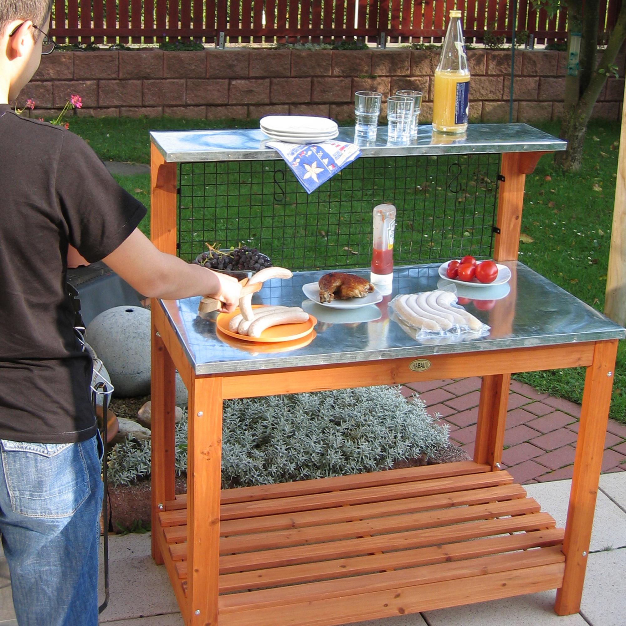 Tavolo Da Lavoro Per Piante In Legno - Con Ripiani E Piano, Per Esterno | Giardino, Balcone, Terrazza - Foto 5