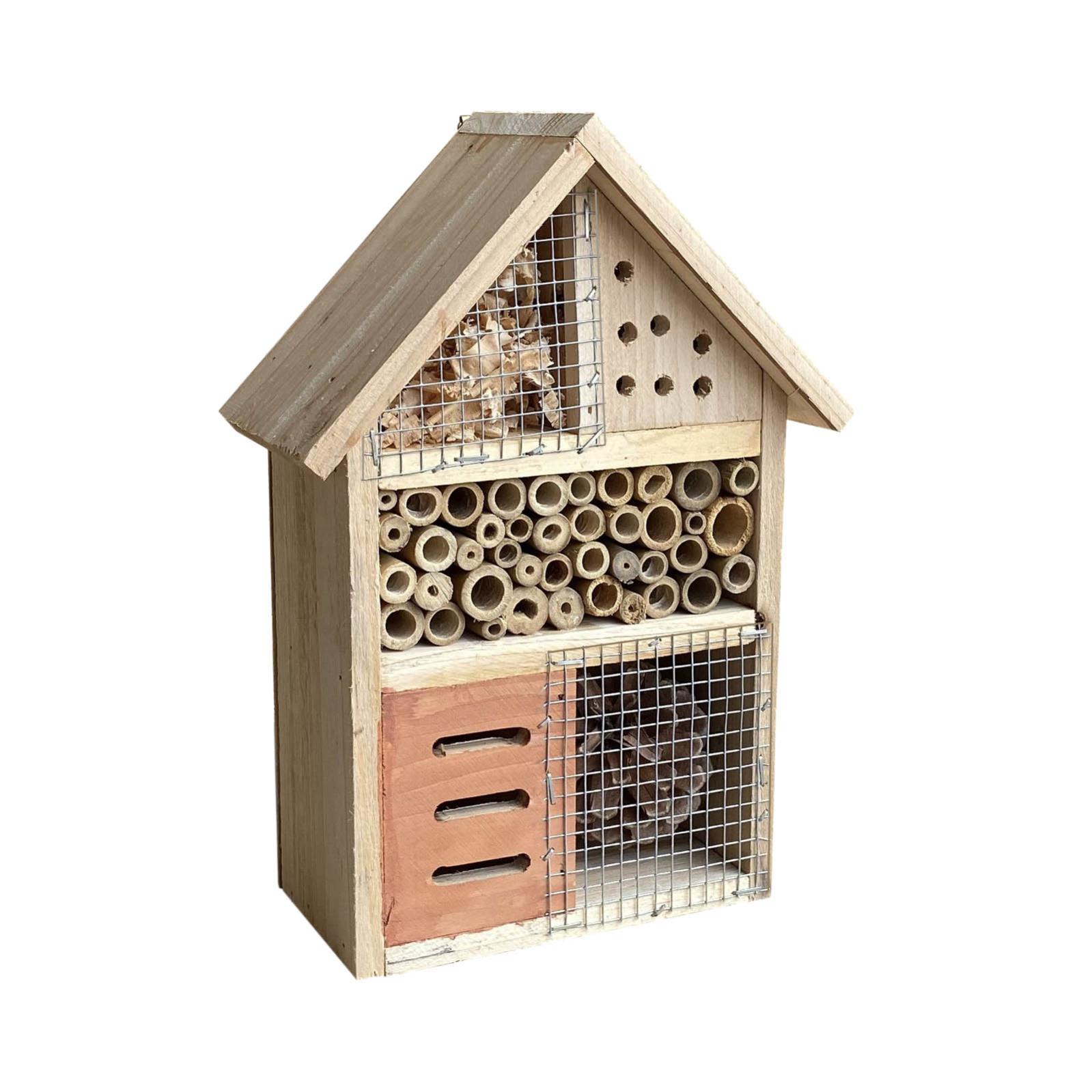 Hôtel à insectes 185 x 90 x 260 mm Nichoir Design naturel Nidification ...