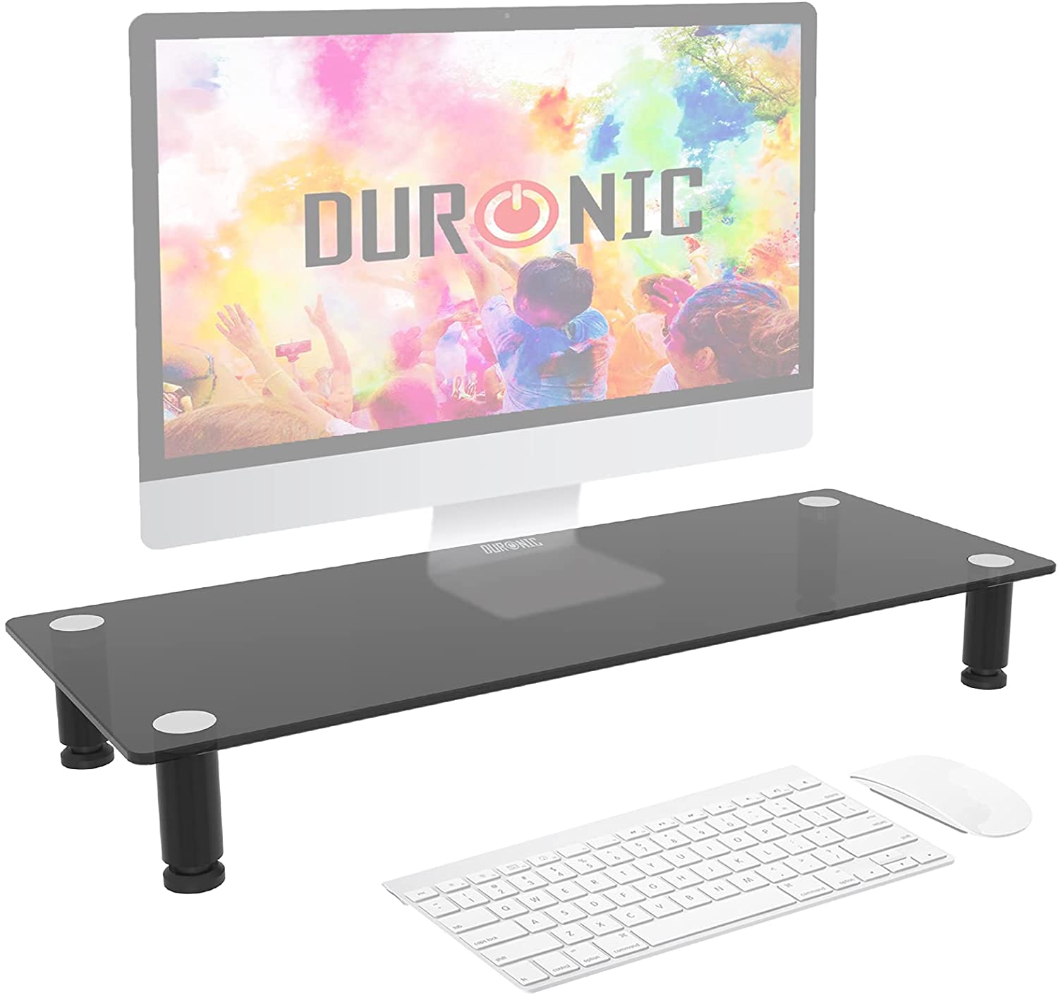 Duronic DM052-3 Réhausseur d'écran / Support en verre pour écran  d'ordinateur ou ordinateur portable ou écran TV (70 x 24 cm)