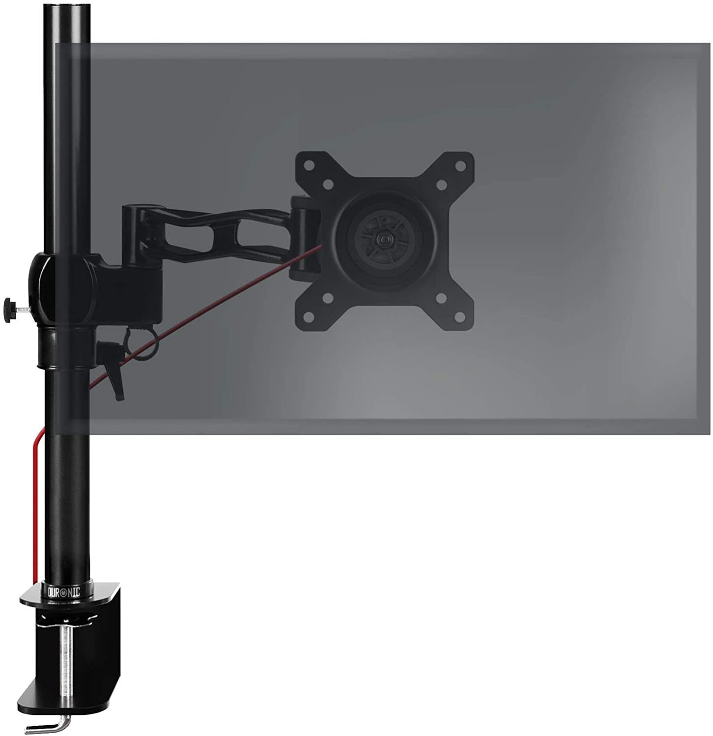 Duronic DM351X3 SR Supporto Monitor Da Scrivania Con Morsetto - Braccio Monitor Da Tavolo In Alluminio Argentato Altezza Regolabile E Orientabile Compatibilita Universale C