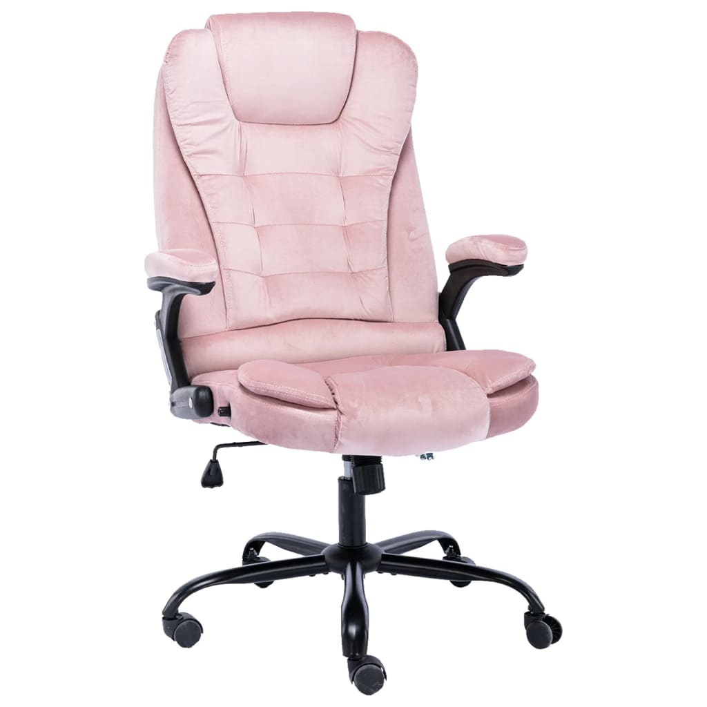 Chaise de bureau en velours velours or rose