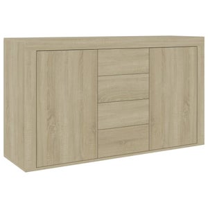 Mueble auxiliar lacado en blanco de 3 cajones y 2 huecos Luke, Klasthome