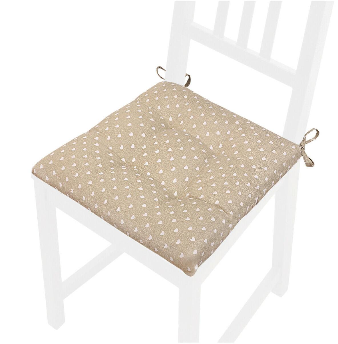 Cuscino Sedia Morbido Universale Astratto Moderno Lacci Per Fissaggio Lavabile Coprisedie 100 Made In Italy Beige 49448911