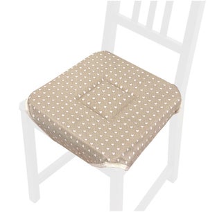 Galette de chaise carrée en peau de mouton blanche - 40x40 - Impres