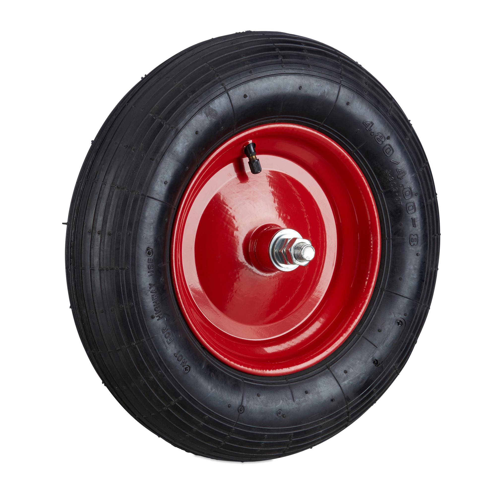 pneus de Rechange 3,00-4 pour Diable Noir 260 x 85 mm profilé de roulettes Relaxdays Lot de 2 pneus de brouette avec Tuyau 200 kg 