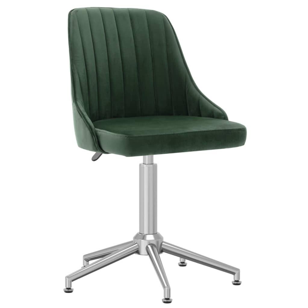 VidaXL Sedia da Ufficio Girevole Verde Scuro in Velluto | Leroy Merlin