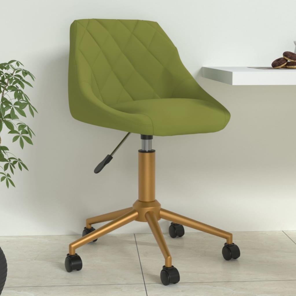 Chaise pivotante de bureau Vert clair Velours vidaXL Leroy Merlin