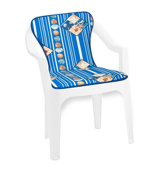Cuscino 110x55 cm imbottito per sedie e poltrone relax da esterno Cuscino 110x55 cm imbottito per sedie e poltrone relax da esterno