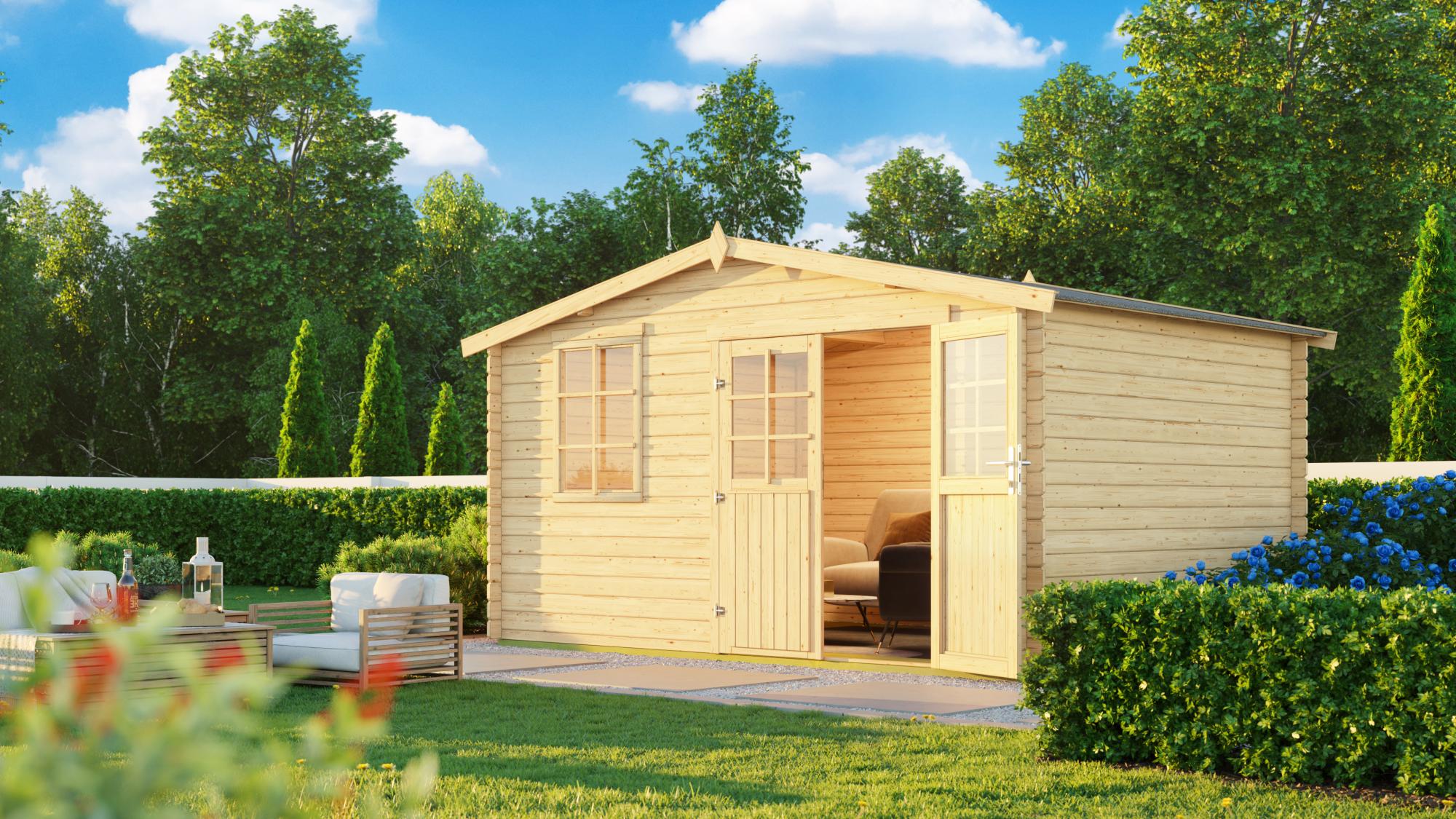 Abri de jardin Bois Benny Brut | 28 mm | 10,27 m² | Leroy Merlin