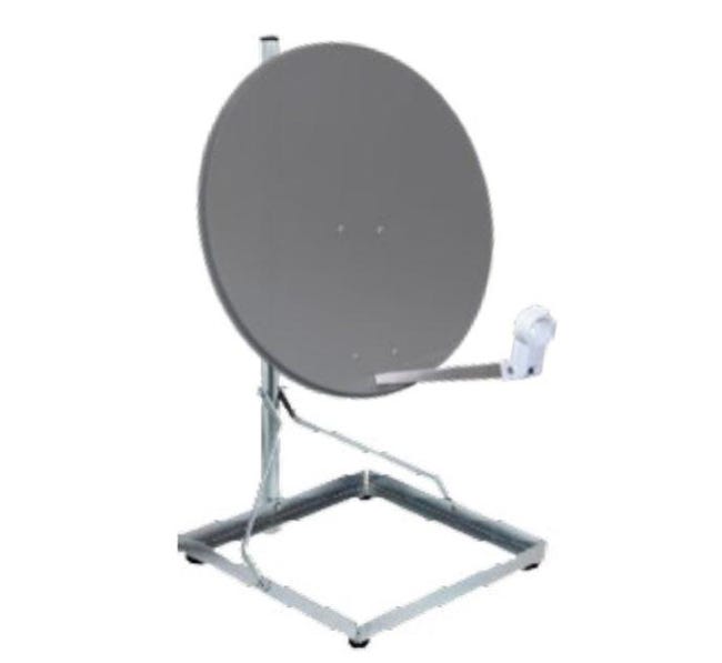 Satix Support Balcon Terrasse Aluminium – Antenne Parabole 50x50 Cm – Sans Perçage, Stable Et Robuste