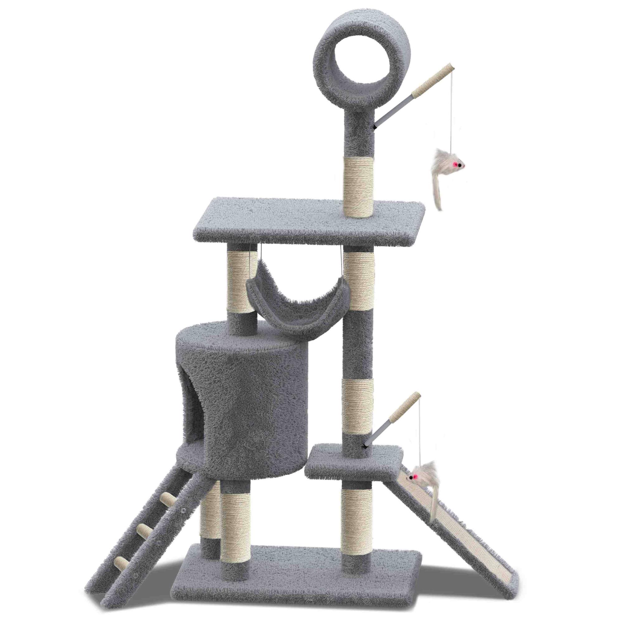 PawHut Tiragraffi Gatto Albero Tira Graffi Gioco Giocattolo Per Gatti