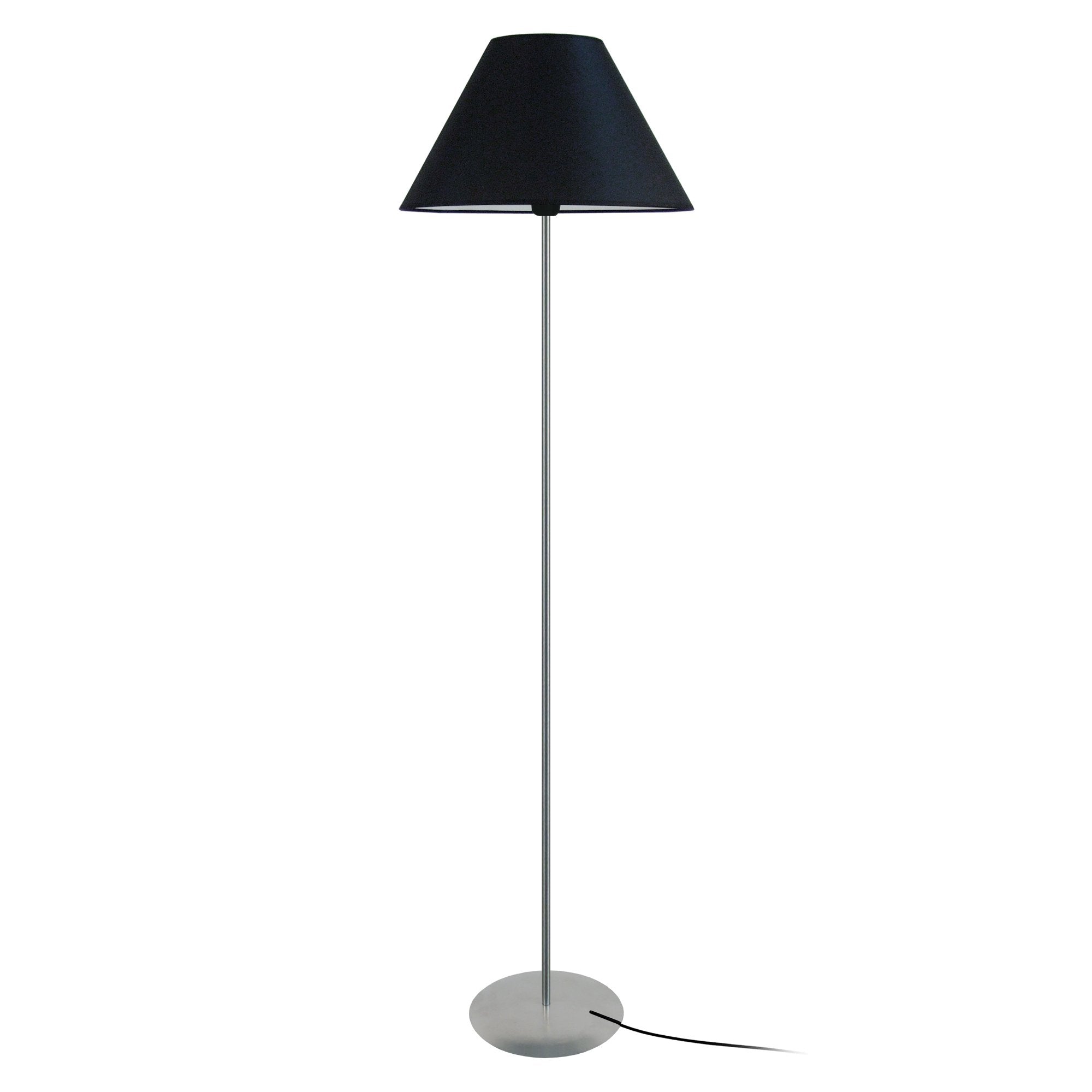 Kunagi - lámpara de pie redondo metal negro y aluminio