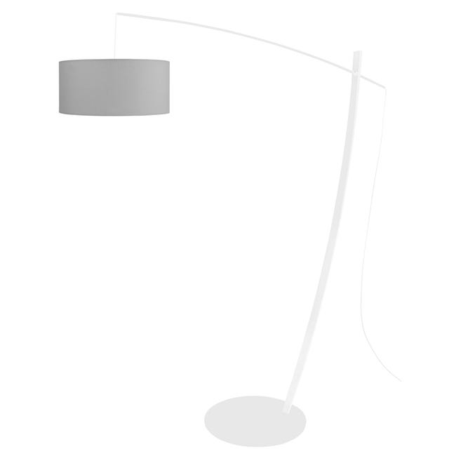Insignificante Por el contrario pedir disculpas CAVALAIRE - Lámpara de pie rectangular metal blanco y gris | Leroy Merlin