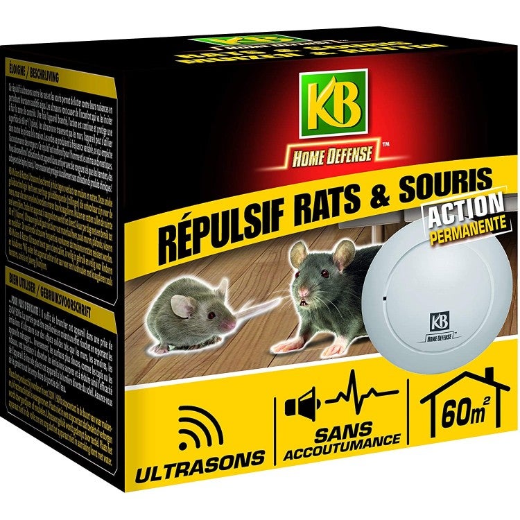 Repulsif Ultrason Souris, Rat, Loir, Rongeur Appareil Anti-Souris  Protection 360