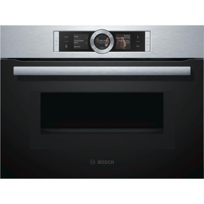 BOSCH CMG636BS1 - Forno compatto con funzione microonde - 45 L - Eco clean  - 12 modalità di cottura - L 59,4 x P 54,8 cm - Acciaio inossidabile |  Leroy Merlin