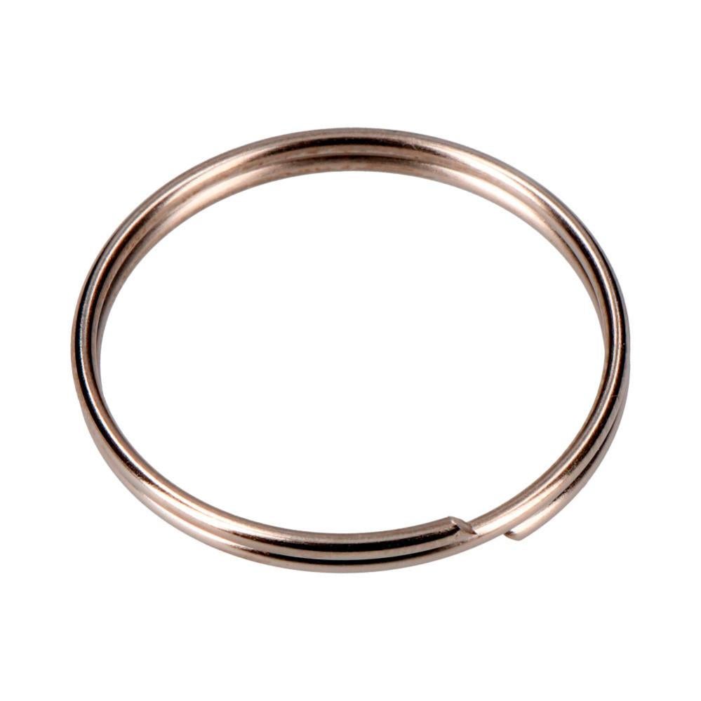 50 Anelli Portachiavi In Metallo Argento 25mm - Split Ring Per Chiavi, Fai-da-Te, Decorazioni, Regali, Diametro Esterno 25mm, Spessore 2.6mm