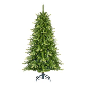 Albero di Natale abete artificiale bianco innevato 210 cm Fiocco Slim 820  rami