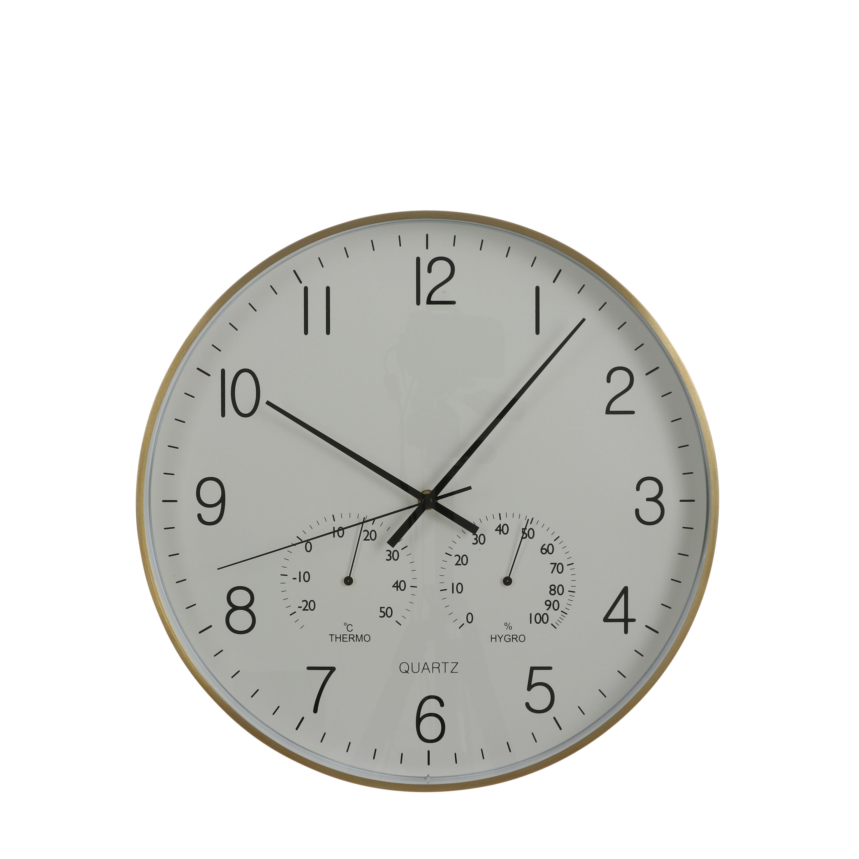 Reloj de pared andy de aluminio dorado ø40 cm