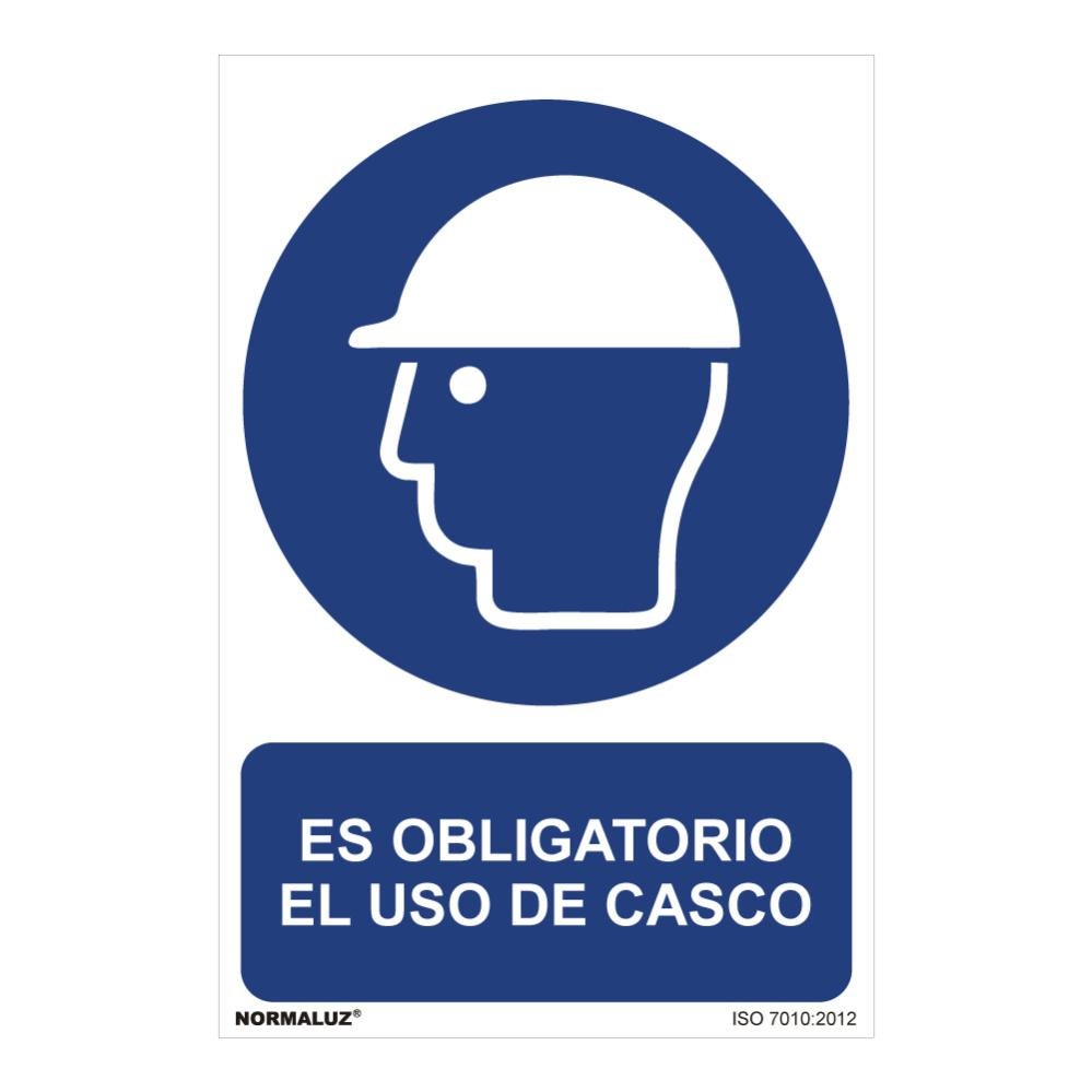 Cartel Señalizacion 210X300Mm Pvc Obliga Uso Casco Normaluz