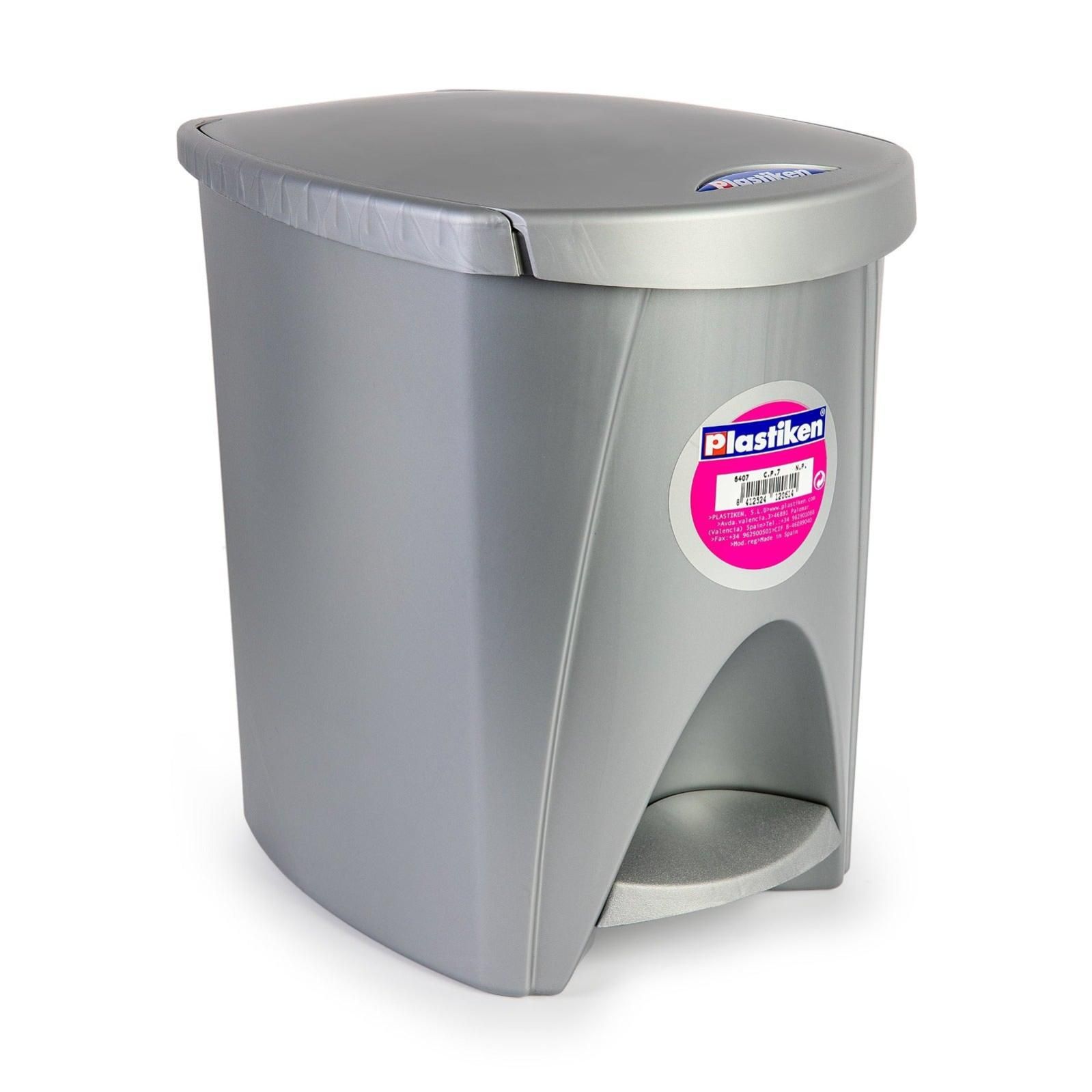 Plastiken 6407 Cubo Pedal para Ba o y Cocina 7L. Colecci n