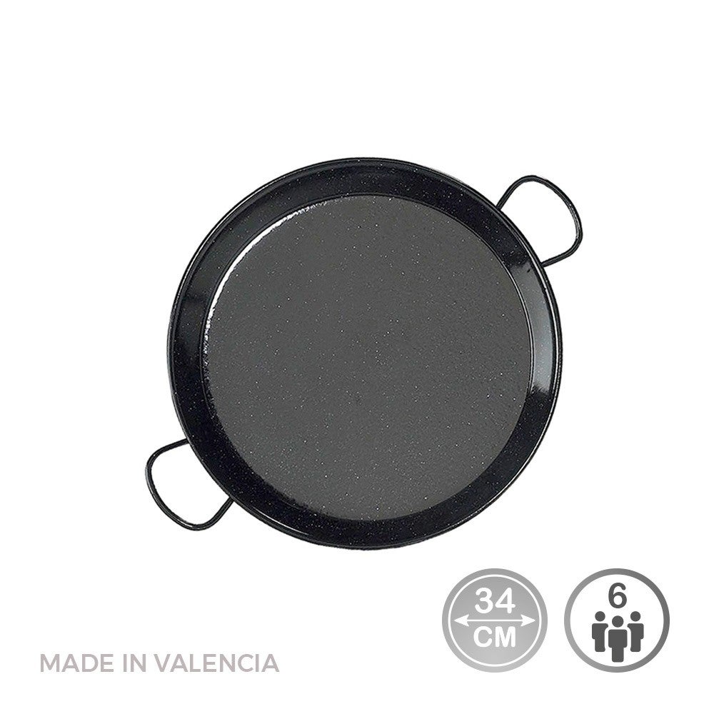 Vaello - Paellera acero pulido para Induccion y Vitroceramica ø34cm (6 personas)