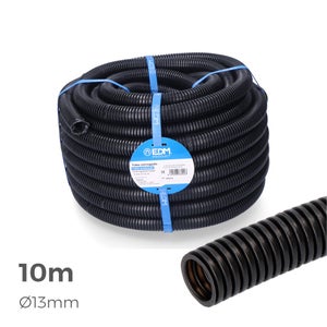 Tubo Organizador De Cables En Espiral Negro 13mm X 10 Metros