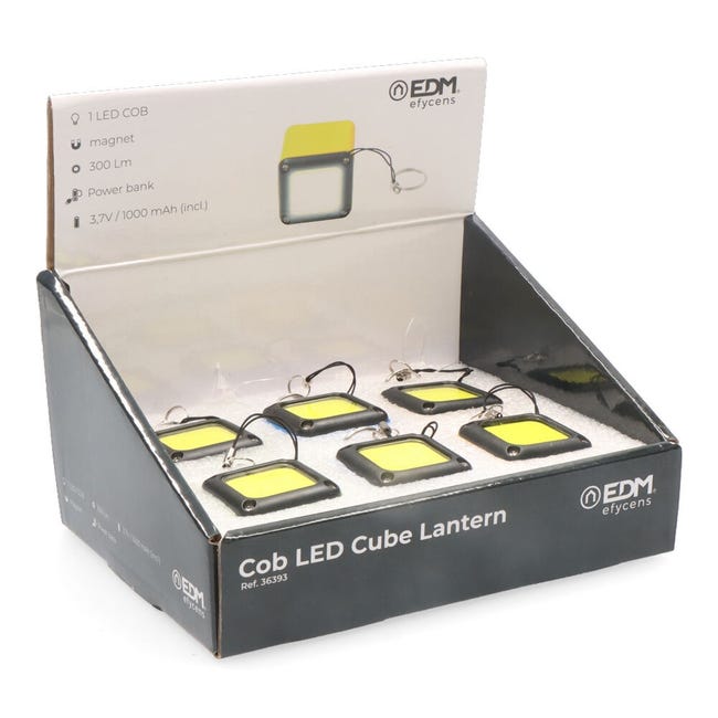 LINTERNA CON LED COB 300lm RECARGABLE CON USB + IMAN. FUNCION