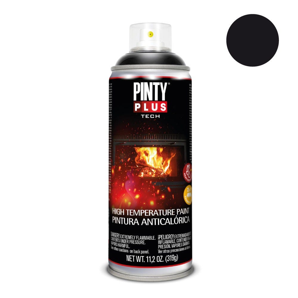Peinture aérosol Haute température LUXENS noir mat 400 ml