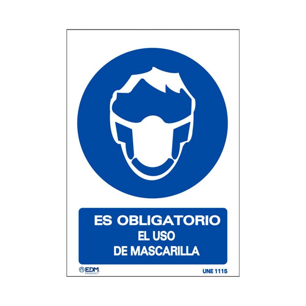 Panneau &Quot;Obligatorio Uso Mascarilla&Quot; (Pvc 0,7Mm) 21X30Cm
